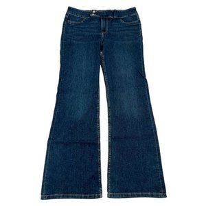 H&M | Women's Flared Low Jeans | Dark Denim | Size 16